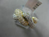ESTATE 2.06CT ROUND DIAMOND 18KT WHITE & YELLOW GOLD 3D LOVE KNOT INFINITY RING