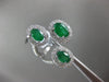 ESTATE 2.93CT DIAMOND & AAA EMERALD 14KT WHITE GOLD 3D OVAL 3 STONE TENSION RING