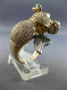 ESTATE EXTRA LARGE 1.88CT DIAMOND 14KT ROSE GOLD 3D HANDCRAFTED COW FUN RING