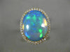 LARGE 7.80CT DIAMOND & AAA OPAL 14KT YELLOW GOLD CLASSIC OVAL DOUBLE HALO RING
