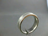 ESTATE WIDE 14KT WHITE GOLD HAMMER MATT & SHINY LOOK MENS WEDDING RING  #17951