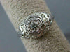 ANTIQUE .15CT DIAMOND 14KT WHITE GOLD 3D CLASSIC FILIGREE ENGAGEMENT RING #19970
