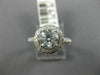 GIA CERTIFIED 1.82CT DIAMOND 14KT WHITE GOLD CLASSIC DOUBLE HALO ENGAGEMENT RING