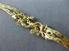 ANTIQUE WIDE 1.10CT DIAMOND & SAPPHIRE 14KT YELLOW GOLD FLORAL BRACELET #16127