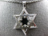 .52CT DIAMOND 14K WHITE GOLD STAR OF DAVID DOUBLE PLATED ETOILE FLOATING PENDANT