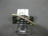 ESTATE WIDE .15CT DIAMOND 18KT ROSE & BLACK GOLD MULTI ROW CRISS CROSS LOVE RING