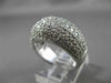 ESTATE WIDE 2.16CT DIAMOND 14KT WHITE GOLD 3D MULTI ROW WEDDING ANNIVERSARY RING