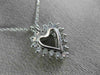 ESTATE .56CT DIAMOND 14KT WHITE GOLD 3D CLASSIC OPEN HEART LOVE PENDANT #10807