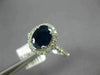 ESTATE 1.90CT DIAMOND & AAA OVAL SAPPHIRE 14K WHITE GOLD 3D HALO ENGAGEMENT RING