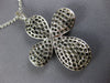 ESTATE LARGE 2.68CT WHITE & BLACK DIAMOND 18KT WHITE GOLD INFINITY CROSS PENDANT