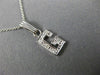 ESTATE .10CT DIAMOND 14KT WHITE GOLD CLASSIC "G" INITIAL PENDANT #MILANO003