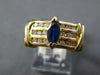 1.04CT DIAMOND & AAA SAPPHIRE 14KT YELLOW GOLD MARQUISE & ROUND FRIENDSHIP RING