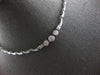 ESTATE LARGE .77CT DIAMOND 14K WHITE GOLD ROUND 5 STONE GRADUATING LOVE NECKLACE
