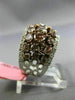 LARGE 5.55CT WHITE & PINK DIAMOND 18K WHITE & ROSE GOLD WEDDING ANNIVERSARY RING