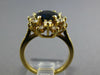 4.55CT DIAMOND AAA SAPPHIRE 18KT YELLOW GOLD OVAL & ROUND FLOWER ENGAGEMENT RING