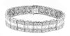LARGE 22.73CT DIAMOND 18KT WHITE GOLD 3D ROUND & BAGUETTE CUFF TENNIS BRACELET
