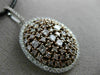 LARGE 1.89CT WHITE & PINK DIAMOND 18KT WHITE & ROSE GOLD DOME OVAL LOVE PENDANT