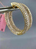 ESTATE LARGE 5.92CT PINK DIAMOND 18KT ROSE GOLD DOUBLE SIDED OVAL HOOP EARRINGS