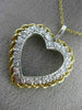 ANTIQUE LARGE .66CT OLD MINE DIAMOND 14KT 2TONE GOLD OPEN HEART PENDANT #20124