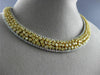 ESTATE LARGE 51.48CT WHITE & FANCY YELLOW DIAMOND 18KT TWO TONE GOLD 3D NECKLACE