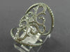 ESTATE EXTRA LARGE .85CT DIAMOND 14KT WHITE GOLD 3D FLOWER OPEN FILIGREE RING