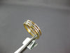 ESTATE WIDE .60CT DIAMOND 18K TRI COLOR GOLD 3D ETOILE BAMBOO STACKABLE FUN RING