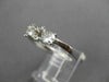 ESTATE .44CT DIAMOND 14KT WHITE GOLD 3 STONE SEMI MOUNT ENGAGEMENT RING #22464