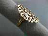 ESTATE LARGE .20CT DIAMOND 18KT ROSE GOLD 3D OPEN FLOWER FILIGREE ETOILE RING