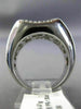 ESTATE 1.75CT ROUND & PRINCESS DIAMOND 14KT WHITE GOLD 3D HANDCRAFTED MENS RING