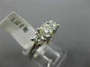 ESTATE 1.12CT DIAMOND 14K WHITE GOLD 3 STONE PAST PRESENT FUTURE ENGAGEMENT RING