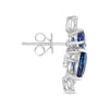 4.50CT DIAMOND & AAA SAPPHIRE 14KT WHITE GOLD PEAR MARQUISE SHAPE STUD EARRINGS