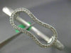 ESTATE LARGE .75CT DIAMOND 18K WHITE GOLD MATTE & SHINY HUG LOVE BANGLE BRACELET