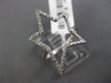ESTATE LARGE .23CT DIAMOND 14KT WHITE GOLD 3D OPEN SHOOTING STARBURST LOVE RING