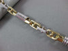 ESTATE WIDE & LARGE 14KT WHITE & YELLOW GOLD 3D FANCY LINK MEN'S BRACELET #22852