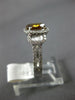 ESTATE 1.5CT WHITE & CHOCOLATE FANCY DIAMOND 14K WHITE GOLD OVAL ENGAGEMENT RING