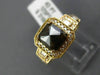 LARGE 1.68CT WHITE & CHOCOLATE FANCY DIAMOND 18KT ROSE GOLD HALO ENGAGEMENT RING