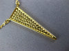 ESTATE LARGE .38CT DIAMOND 18KT YELLOW GOLD 3D ELONGATED TRIANGULAR FUN PENDANT