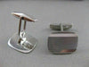 ANTIQUE LARGE 14K WHITE GOLD RECTANGLE ENGRAVABLE MONOGRAM CUFFLINKS 20MM #2091