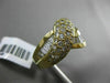 ESTATE WIDE .90CT ROUND & BAGUETTE DIAMOND 14K YELLOW GOLD 3D INFINITY LOVE RING