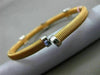 ESTATE .60CT DIAMOND 14KT WHITE & ROSE GOLD MESH FLEXIBLE BANGLE BRACELET
