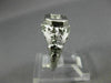 ANTIQUE .14CT DIAMOND 14KT WHITE GOLD SQUARE OPEN FILIGREE ENGAGEMENT RING 26658