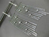 ESTATE LARGE .80CT DIAMOND 14K WHITE GOLD BY THE YARD MULTI ROW HANGING EARRINGS