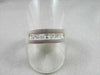 WIDE 7mm HAND CRAFTED .90CT F VVS DIAMOND 14KT WHITE GOLD MENS WEDDING BAND !!!!