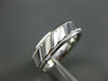 ESTATE WIDE 14KT SOLID WHITE GOLD RIDGE DESIGN MENS WEDDING RING HANDSOME #1218