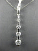 ESTATE 1.40CT DIAMOND 14KT WHITE GOLD 3D ETOILE FIVE  STONE JOURNEY LOVE PENDANT