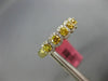 ESTATE .96CT WHITE & FANCY YELLOW DIAMOND 18KT YELLOW GOLD HALO ANNIVERSARY RING