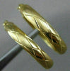 ESTATE 14KT YELLOW GOLD 3D CLASSIC MATTE & SHINY X LOVE HOOP EARRINGS #26314