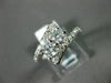ESTATE 1.0CT ROUND DIAMOND 14KT WHITE GOLD 3D TWO STONE CRISS CROSS LOVE RING