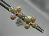 ESTATE .77CT DIAMOND 18KT ROSE GOLD 3D HANDCRAFTED FLOWER CLASSIC STUD EARRINGS