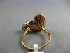 ESTATE .95CT AAA PINK SAPPHIRE & RUBY 18KT ROSE GOLD 3D DOUBLE HEART LOVE RING